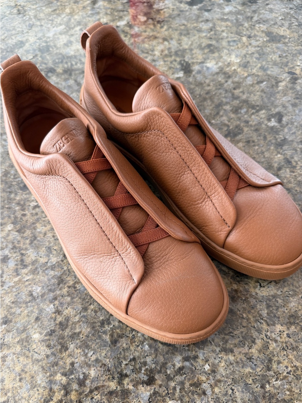 Zegna Triple Stitch Deerskin Sneakers